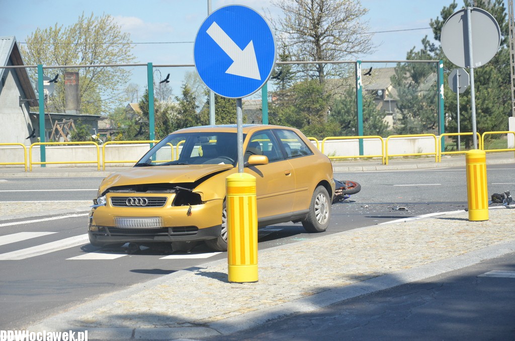 Wypadek - motocyklista uciekł z miejsca zdarzenia