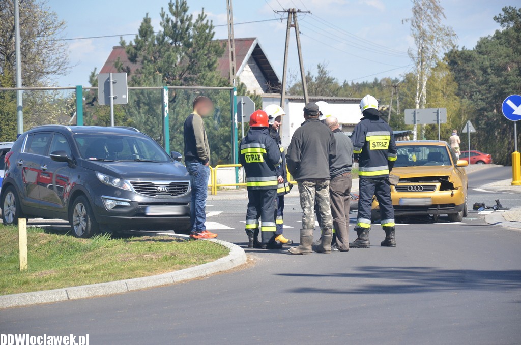 Wypadek - motocyklista uciekł z miejsca zdarzenia