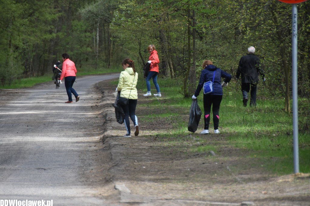 Sprzątanie terenu przy jeziorze