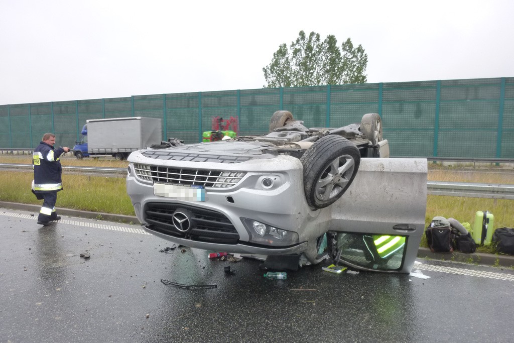 Wypadek Skaldów na autostradzie
