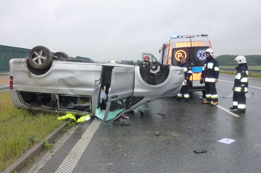Wypadek Skaldów na autostradzie