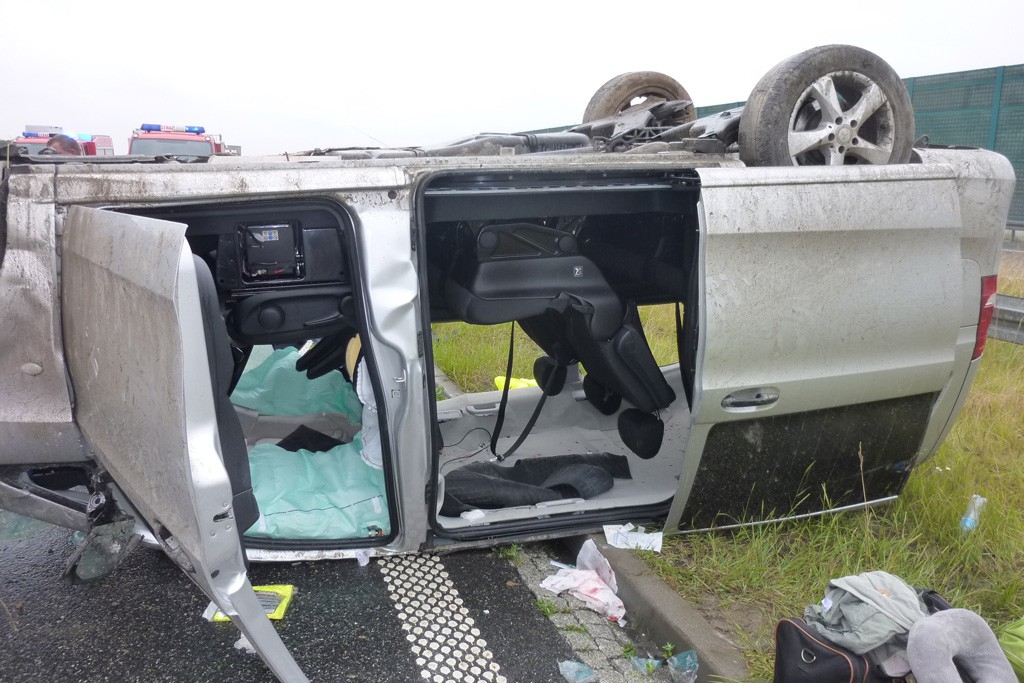 Wypadek Skaldów na autostradzie