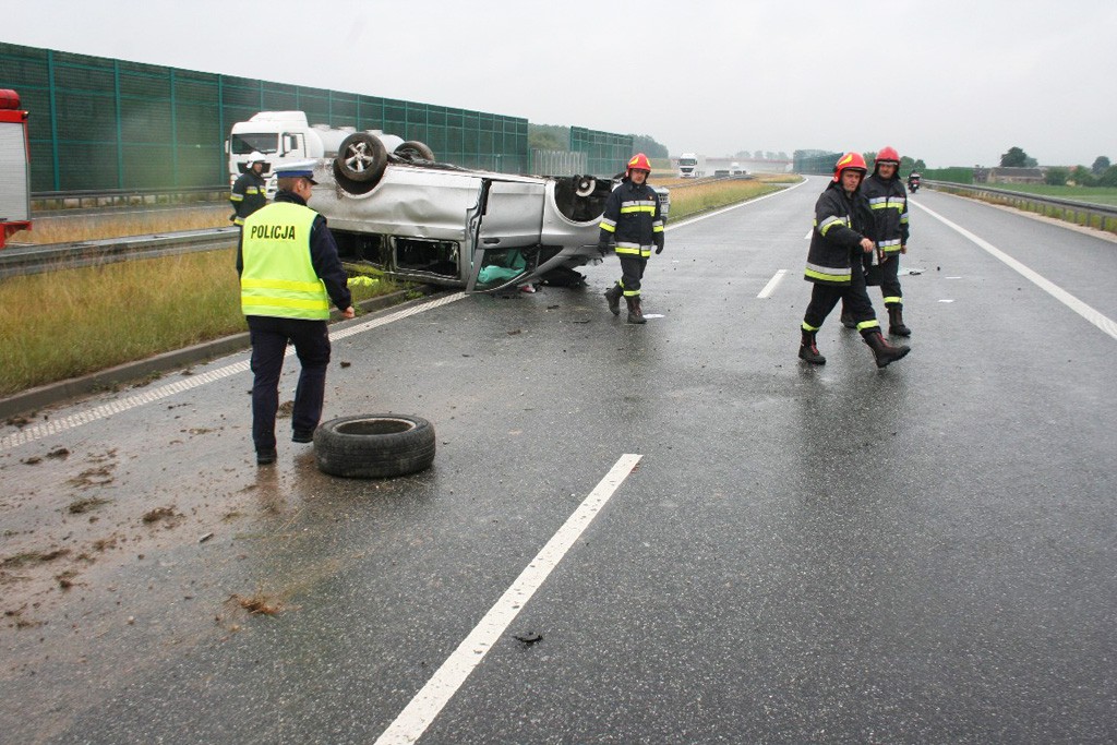 Wypadek Skaldów na autostradzie