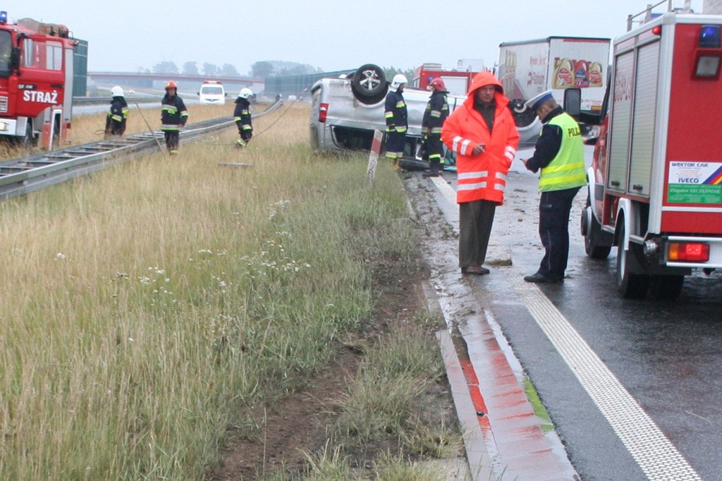 Wypadek Skaldów na autostradzie