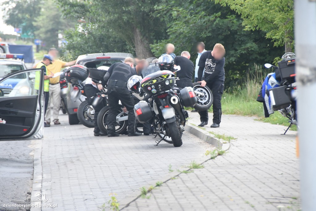 Wypadek z udziałem motocyklisty