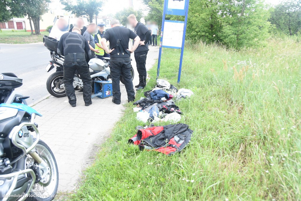 Wypadek z udziałem motocyklisty