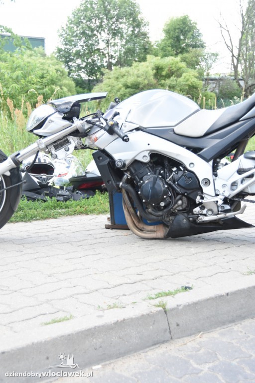Wypadek z udziałem motocyklisty