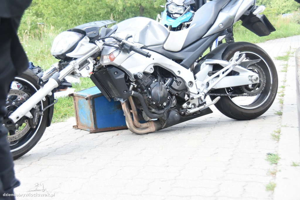 Wypadek z udziałem motocyklisty