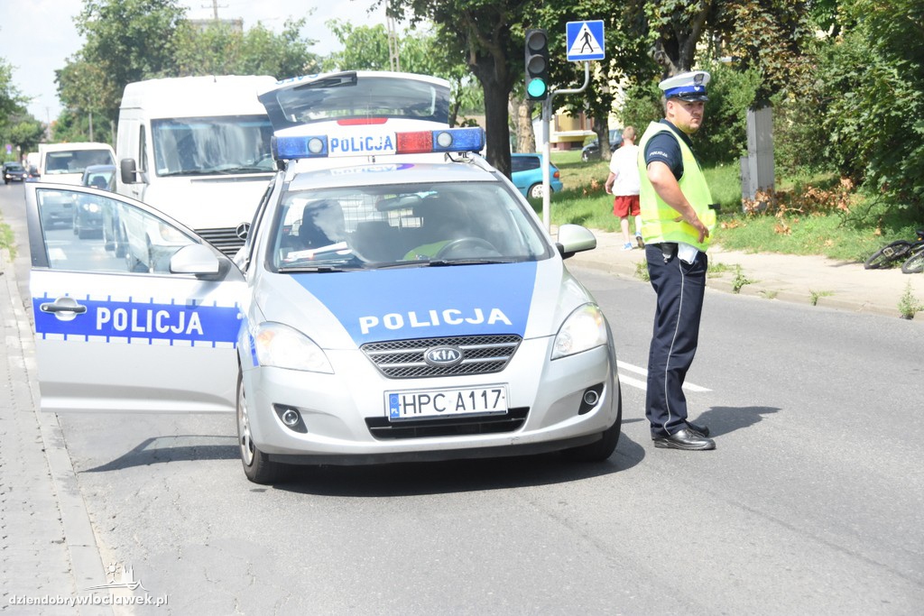 Wypadek z udziałem motocyklisty