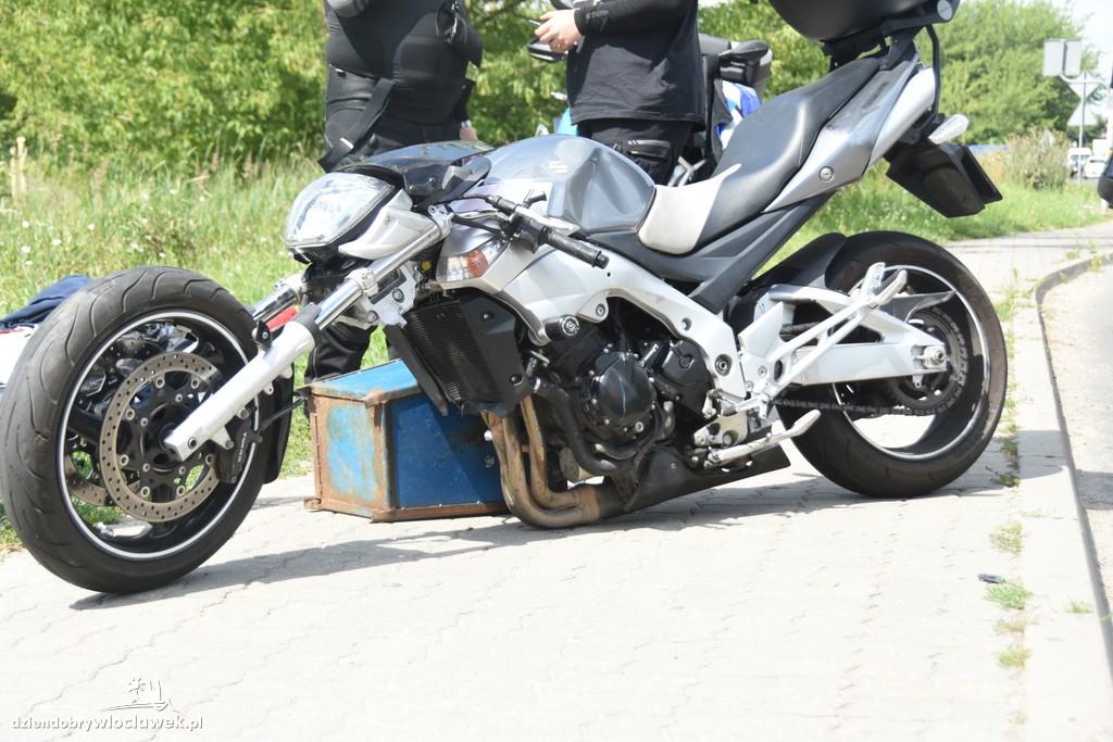 Wypadek z udziałem motocyklisty