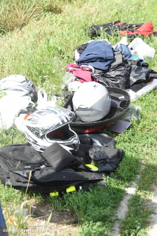 Wypadek z udziałem motocyklisty