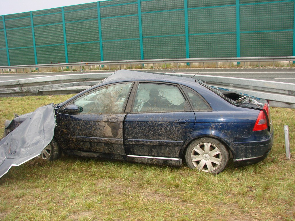 Wypadek na A1 w Szewie