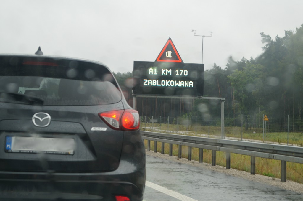 7 kolizji i wypadek na autostradzie