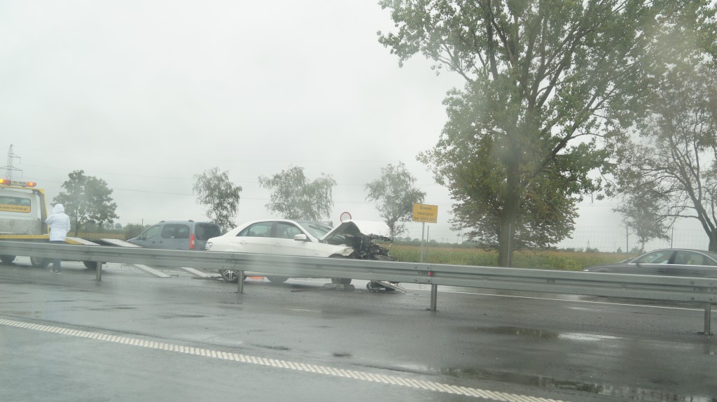 7 kolizji i wypadek na autostradzie