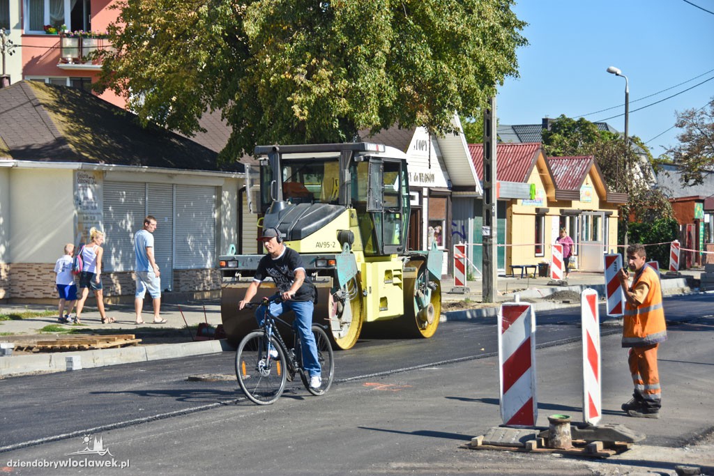 Wahadło na remontowanej  Kaliskiej
