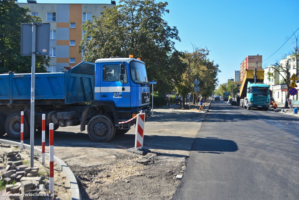 Wahadło na remontowanej  Kaliskiej