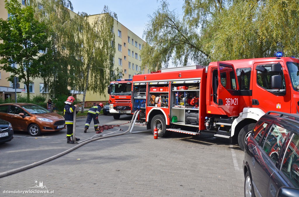 Pożar w bloku przy ul. Wyspiańskiego