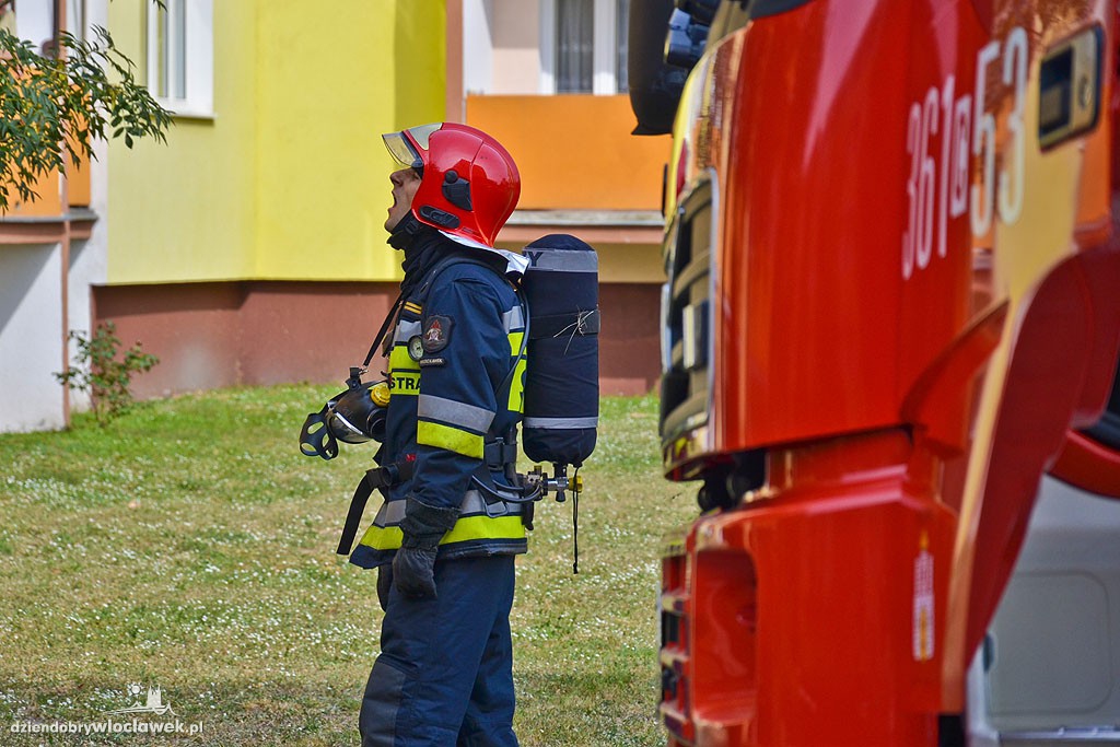 Pożar w bloku przy ul. Wyspiańskiego