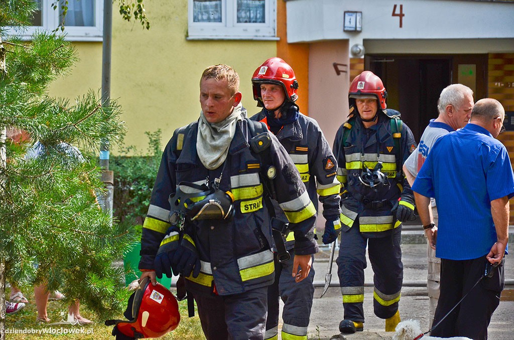 Pożar w bloku przy ul. Wyspiańskiego
