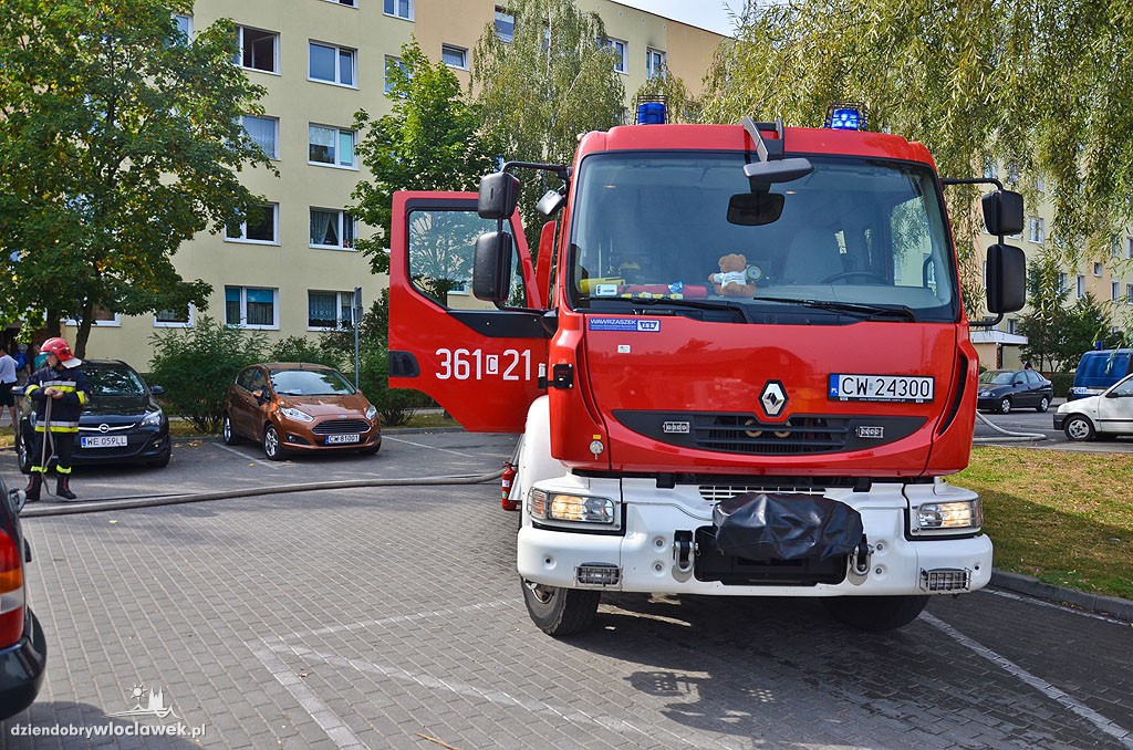 Pożar w bloku przy ul. Wyspiańskiego