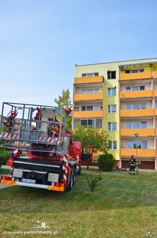 Pożar w bloku przy ul. Wyspiańskiego