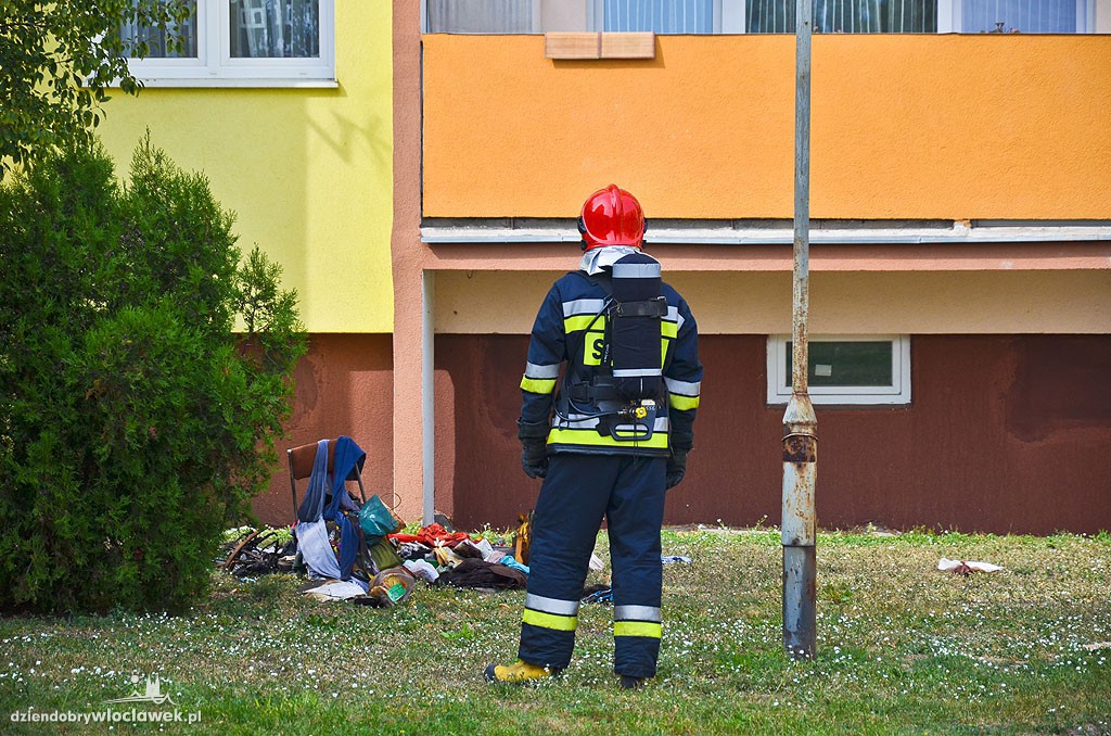 Pożar w bloku przy ul. Wyspiańskiego