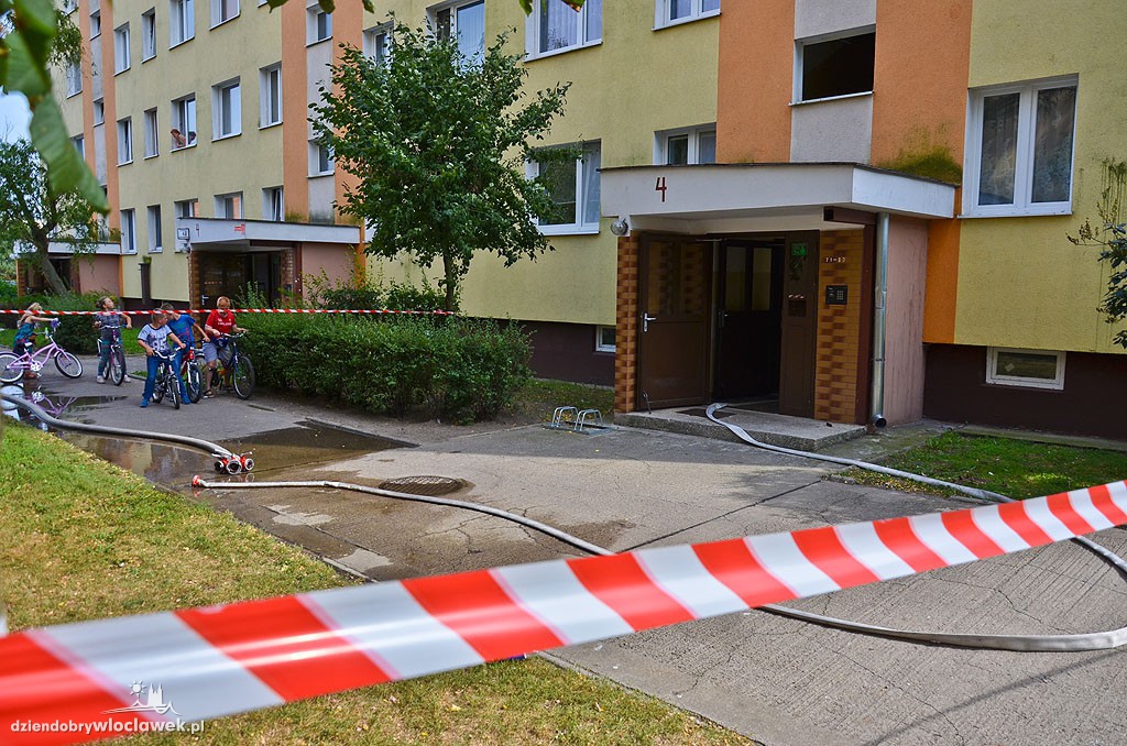 Pożar w bloku przy ul. Wyspiańskiego