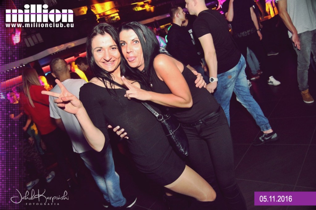 Sobotnia noc w klubie Million