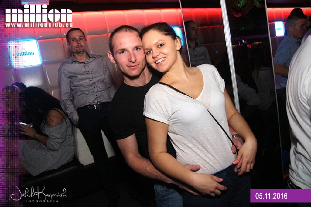 Sobotnia noc w klubie Million