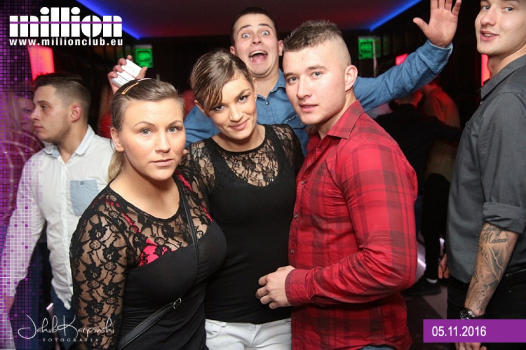 Sobotnia noc w klubie Million