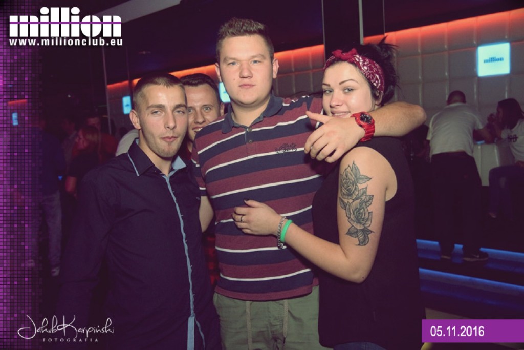Sobotnia noc w klubie Million