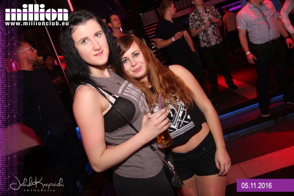 Sobotnia noc w klubie Million