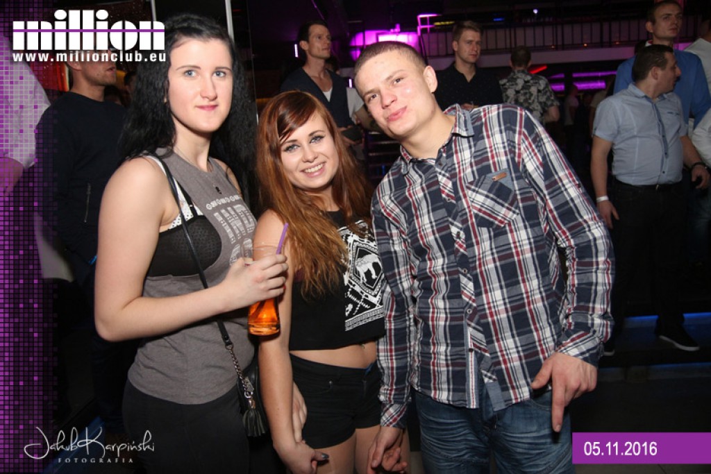 Sobotnia noc w klubie Million