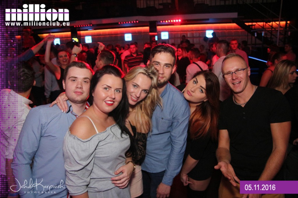 Sobotnia noc w klubie Million