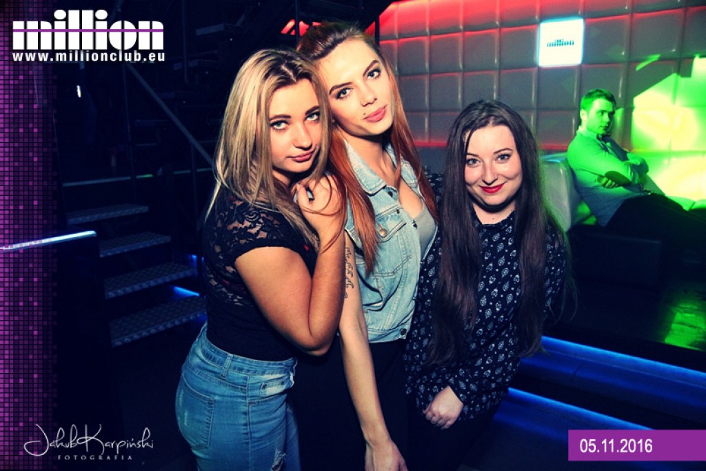 Sobotnia noc w klubie Million