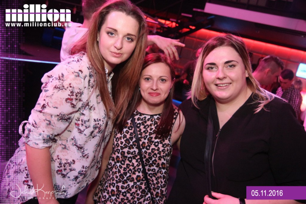 Sobotnia noc w klubie Million
