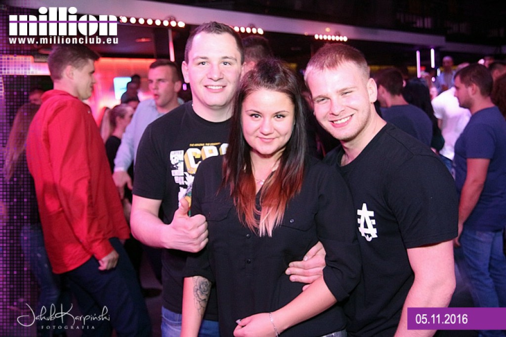 Sobotnia noc w klubie Million