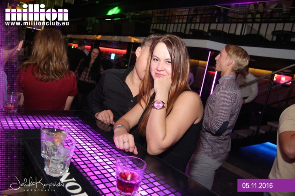 Sobotnia noc w klubie Million
