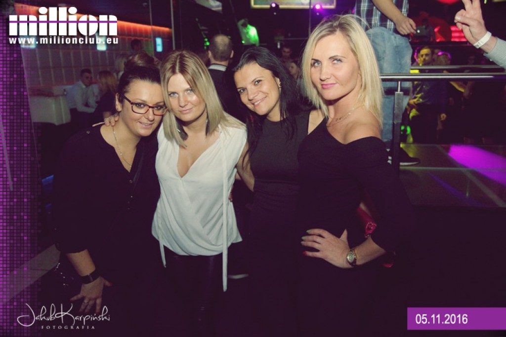 Sobotnia noc w klubie Million