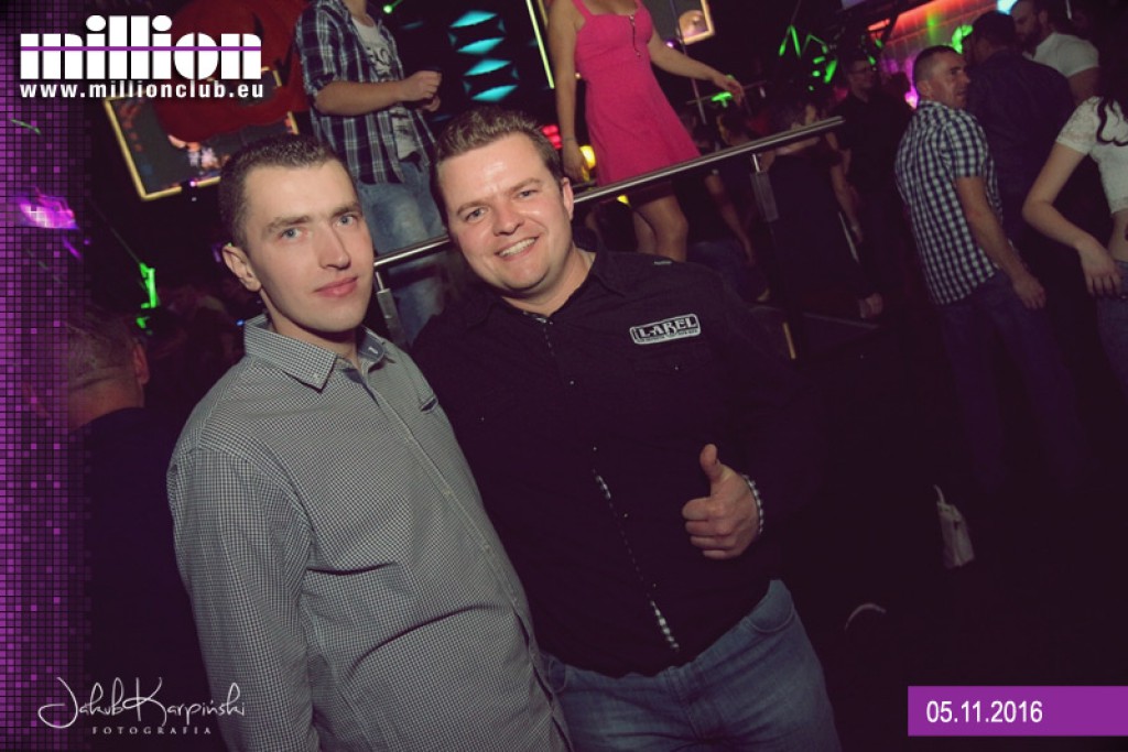 Sobotnia noc w klubie Million