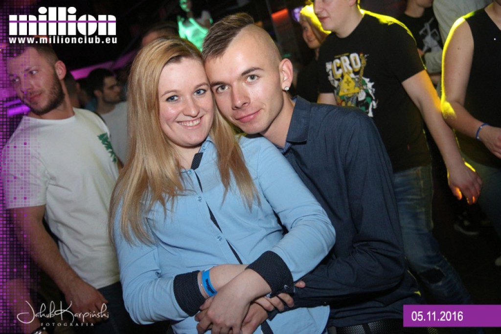 Sobotnia noc w klubie Million