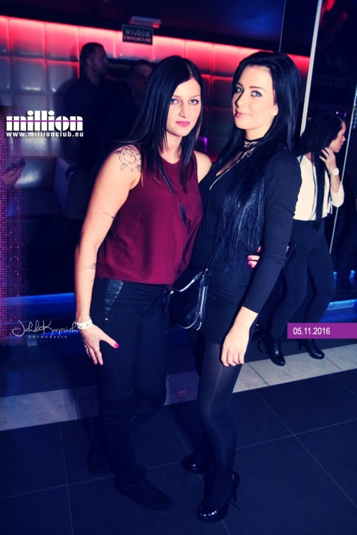 Sobotnia noc w klubie Million