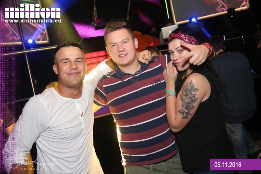 Sobotnia noc w klubie Million