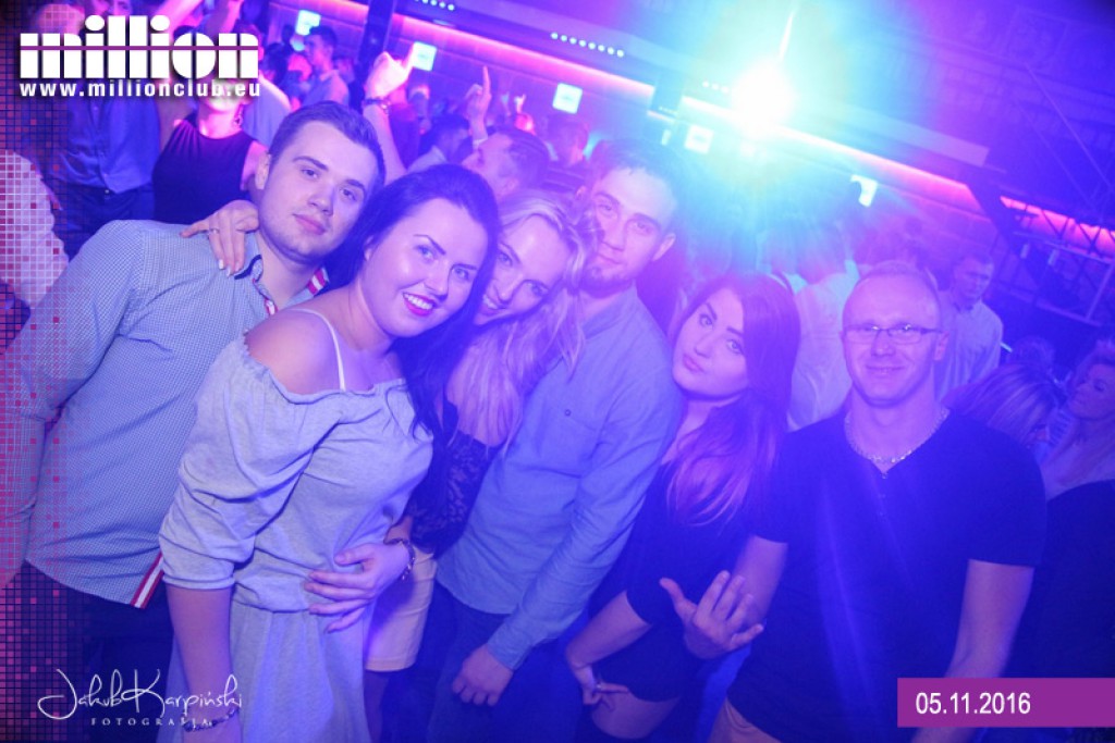 Sobotnia noc w klubie Million