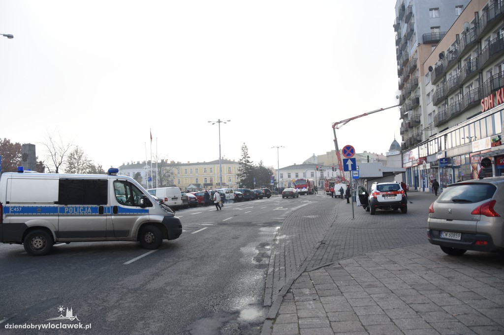 Pożar w wieżowcu na pl. Wolności