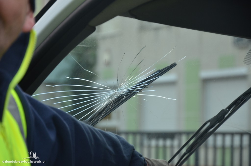 Auto dostawcze wjechało w latarnię