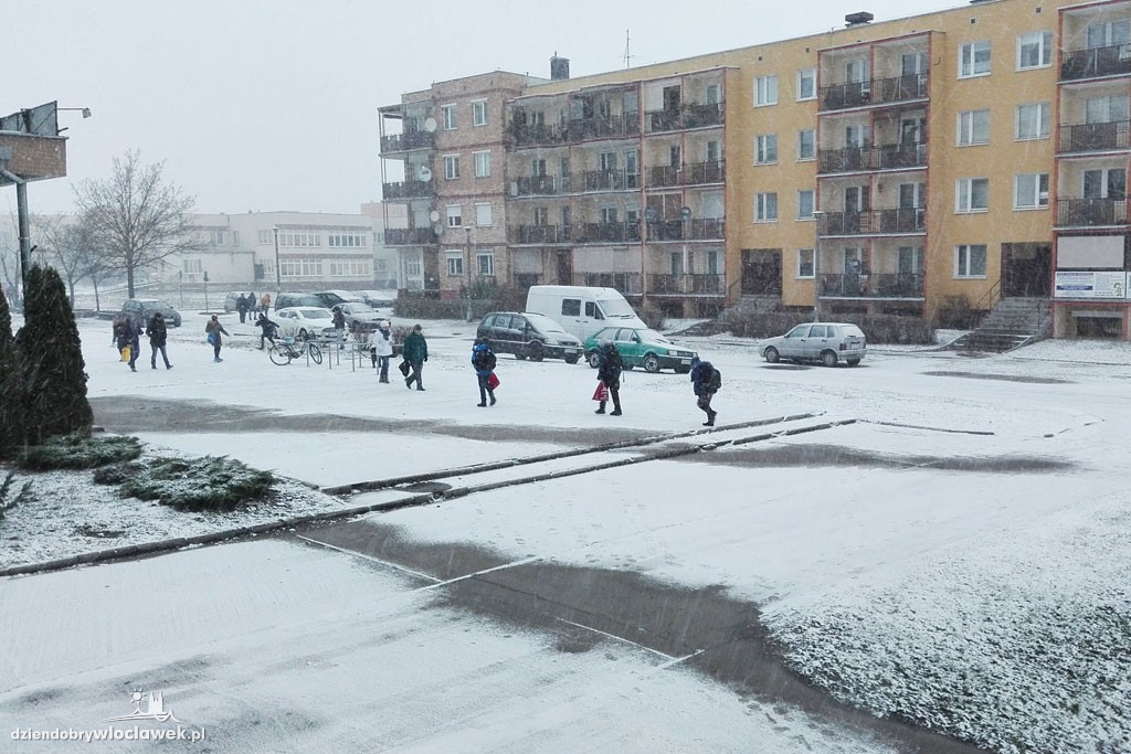 Śnieżna zima we Włocławku