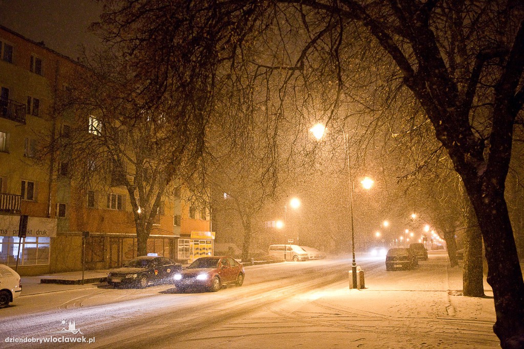 Śnieżna zima ponownie we Włocławku