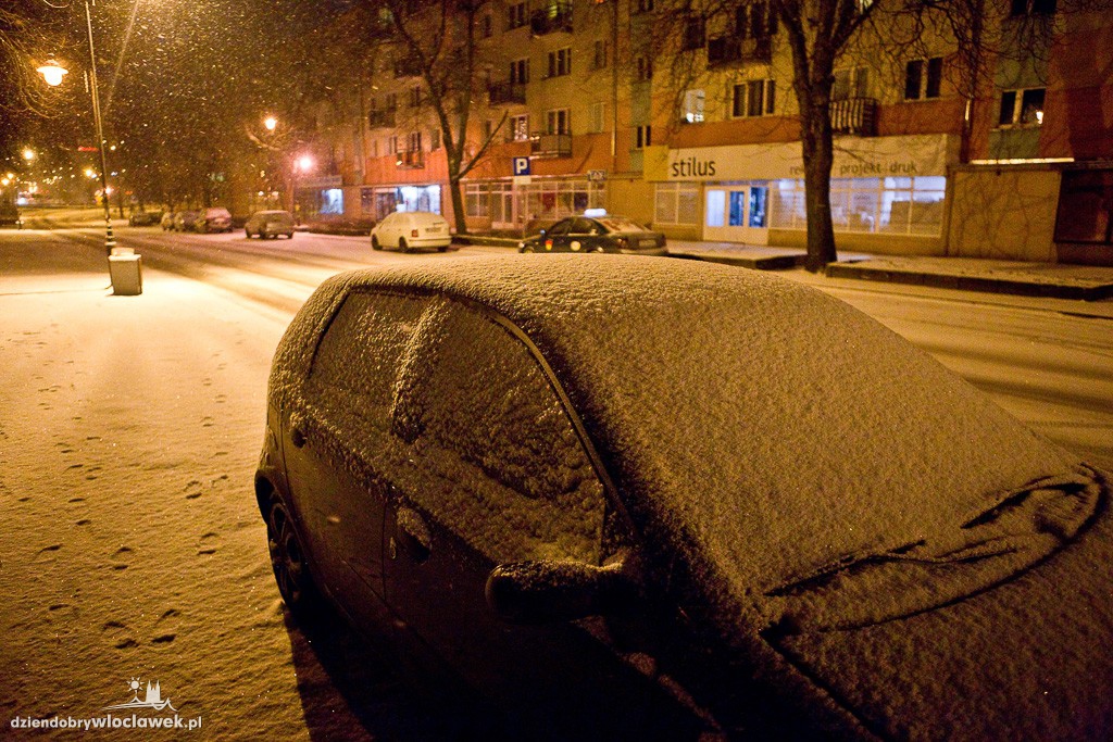 Śnieżna zima ponownie we Włocławku