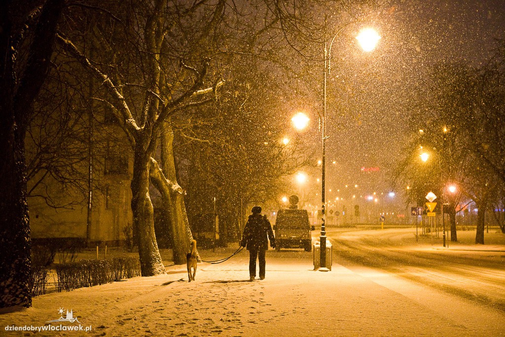 Śnieżna zima ponownie we Włocławku